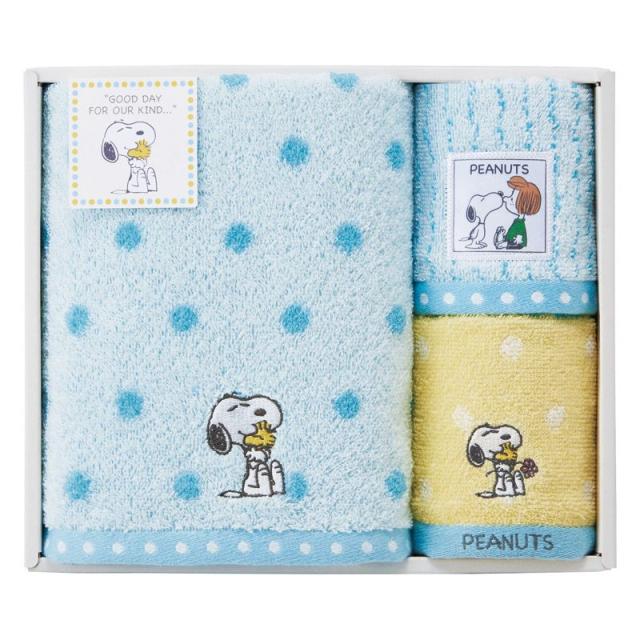 【ギフト】スヌーピー ハグ バスタオル&ウォッシュタオル2P 【北海道・沖縄・離島配送不可】