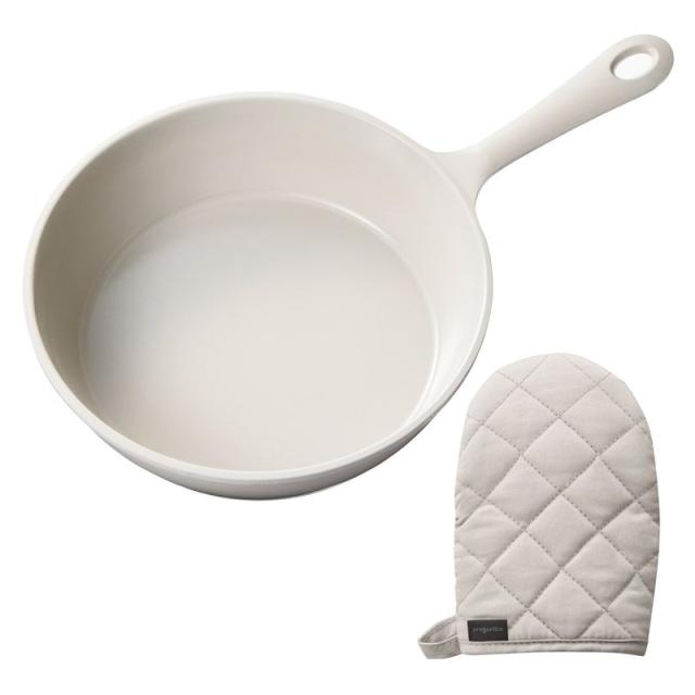 【ギフト】プレフェリート アルミスキレット・ミトンセット グレージュ PRE18-TGSET 【北海道・沖縄・離島配送不可】