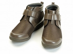 徳武産業 あゆみシューズ 介護靴 外出用 ハイフィット ブラウン 両足Sサイズ 1317 【北海道・沖縄・離島配送不可】