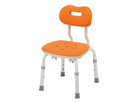 パナソニックエイジフリー シャワーチェア [ユクリア] コンパクト スツール背付N オレンジ PN-L41121D 【北海道・沖縄・離島配送不可】