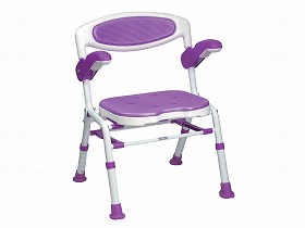 島製作所 折りたたみシャワーチェア 楽湯DX パープル 7250の通販は