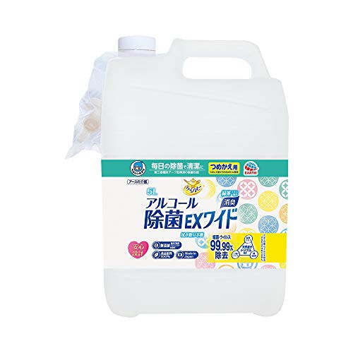 アース製薬 ヘルパータスケ らくハピアルコール除菌EXワイド つめかえ 5L