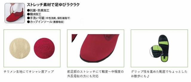 徳武産業 あゆみシューズ 介護靴 施設用 ウィングストレッチ ベージュ