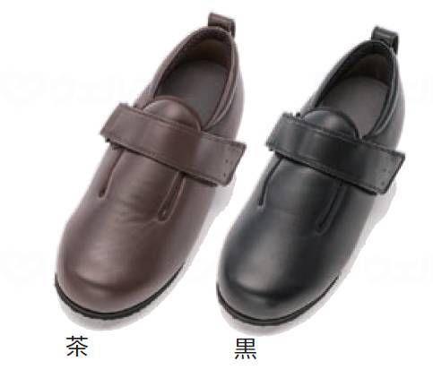 徳武産業 あゆみシューズ 介護靴 外出用 ダブルマジックIII 合皮 外出用 7E 茶 両足Sサイズ 7045 【北海道・沖縄・離島配送不可】_2