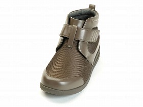 徳武産業 あゆみシューズ 介護靴 外出用 ハイフィット ブラウン 片足/左Sサイズ 1317 【北海道・沖縄・離島配送不可】