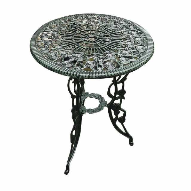 ジャービス商事 アルミ鋳物テーブル 3点セット（中） 『ガーデンテーブルセット』 青銅色