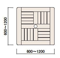 コンビネーションテーブル 正方形天板1010 36356-