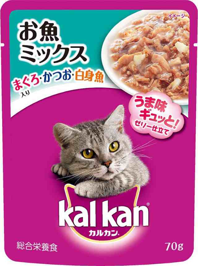 （まとめ買い）カルカン パウチ KWP41 お魚ミックス 70g 猫用 キャットフード 〔×40〕の通販は 4,794円