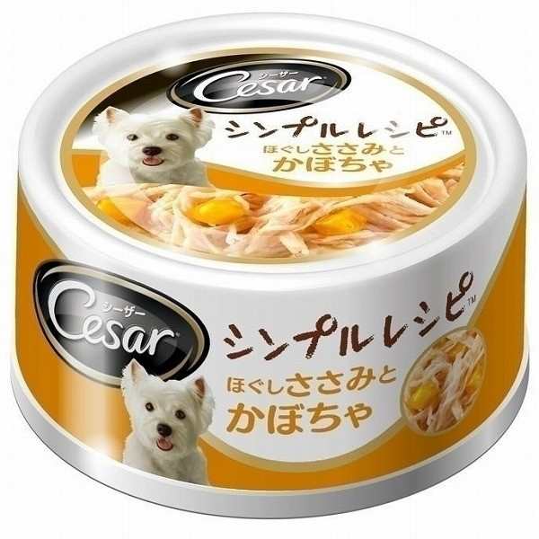 シーザー Cec2 シンプルレシピ ほぐしささみとかぼちゃ 80g 犬用缶詰 ドッグフードの通販はau Pay マーケット フジックス