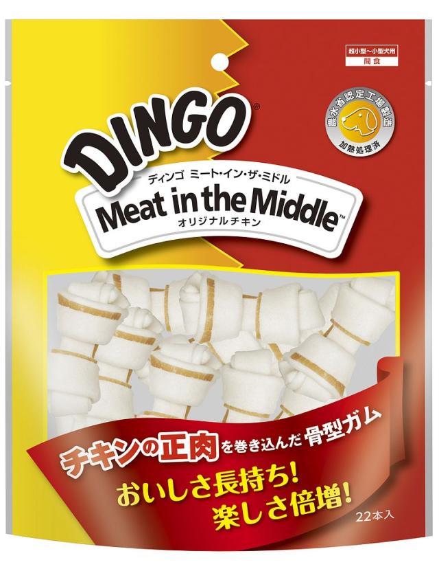 （まとめ買い）スペクトラムブランズジャパン ディンゴ・ミート・イン・ザ・ミドル オリジナルチキン ミニサイズ 22本入 犬用 〔×4〕の通販は 5,383円