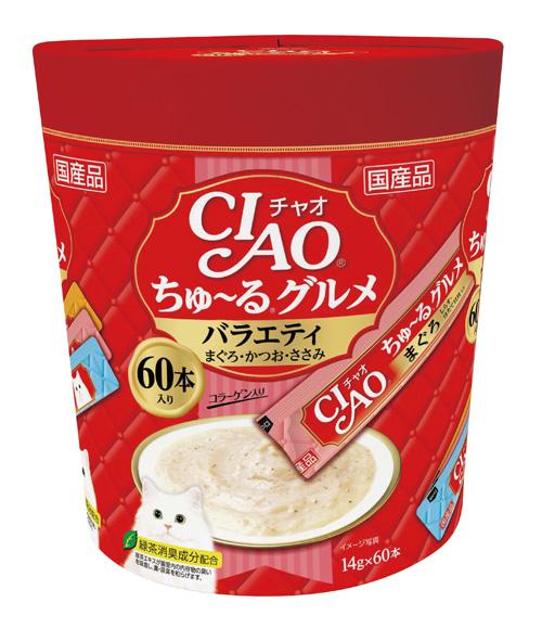 （まとめ買い）いなばペットフード CIAO ちゅ〜るグルメ バラエティ 14g×60本 SC-138 猫用 〔×3〕 【北海道・沖縄・離島配送不可】