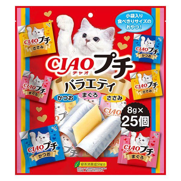 （まとめ買い）いなばペットフード CIAOプチ バラエティ 8g×25個 猫用おやつ 〔×4〕