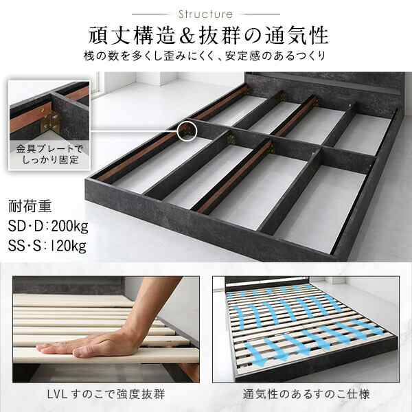 ベッド セミシングル ボンネルコイルマットレス付き ストーン ベッド セミシングル ボンネルコイルマットレス付き ストーン
