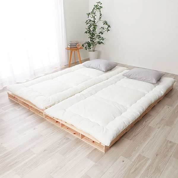 日本製 ひのき パレット 〔繊細すのこ・シングル1枚〕 すのこベッド