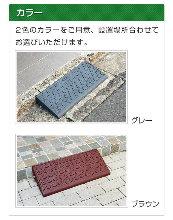 〔2セット〕段差スロープ/セフティスロープ 〔グレー〕 SS-050 W600×D150×H45mm 耐荷重：6t ゴムチップの通販は