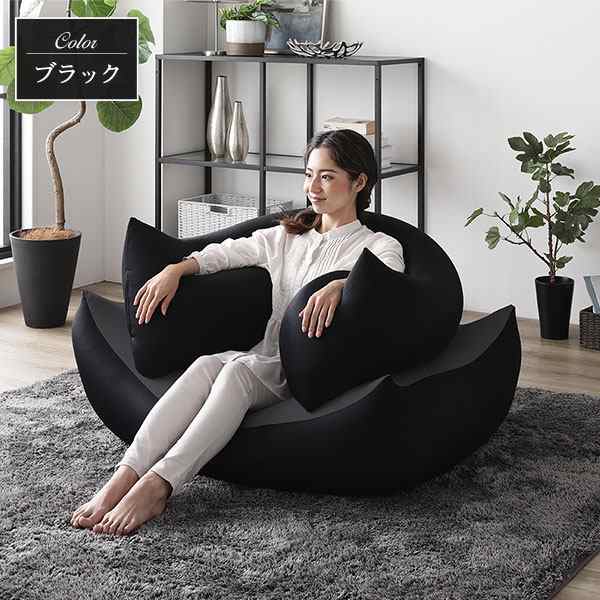 格安新品 ビーズクッション 特大&抱き枕 セット ライトグレー×ブラック 枕・抱き枕