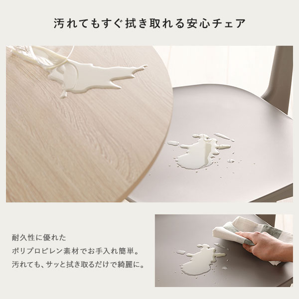 ダイニング チェア 〔 1脚 単品 グリーン 〕 約幅42.5cm ポリプロピレン シンプル 軽量 お手入れ簡単 組立品 【北海道・沖縄・離島配送不可】_2