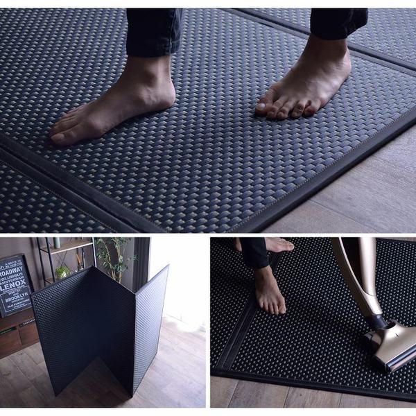 い草 マットレス 3つ折り セミダブル 約120×210cm ブラック 日本製 国産 抗菌 防臭 防音 軽量 畳 フロアマット ラグマットの通販は い草 マットレス 3つ折り セミダブル 約120×210cm ブラック 日本製 国産 抗菌 防臭 防音 軽量 畳 フロアマット ラグマットの通販は