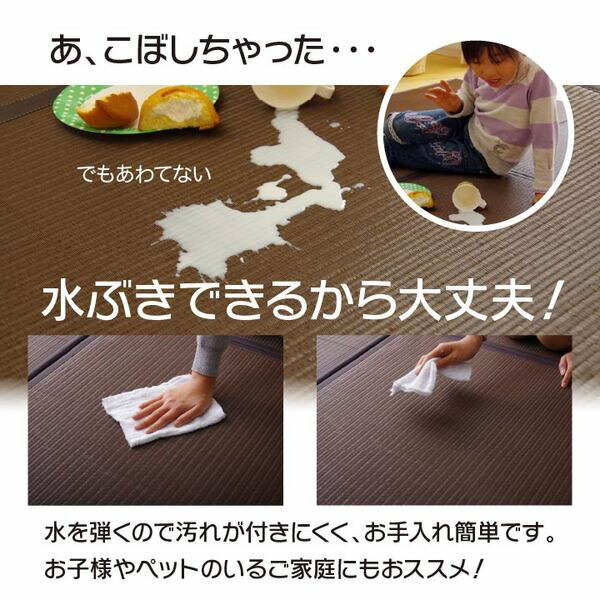 水拭きできる ポリプロピレン 置き畳 約社会的単位畳 約『カボチャ』 赤銅色 約82×約82×1.7糎（6枚1仕かける） 軽さ印字機 【北海道・沖縄・離島送りとどける不可】