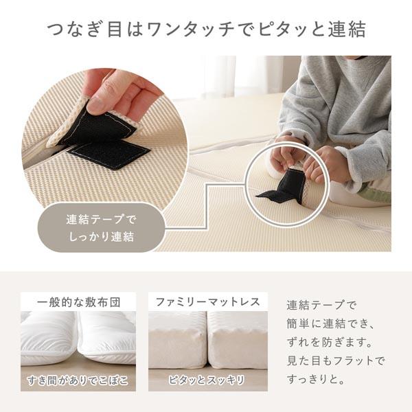 3つ折り マットレス 単品 クイーン160(SS+SS) グレー 連結 高反発 洗えるカバー 折りたたみマットレス 寝具 【北海道・沖縄・離島配送不可】_3