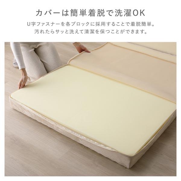 3つ折り マットレス 単品 クイーン160(SS+SS) グレー 連結 高反発 洗えるカバー 折りたたみマットレス 寝具 【北海道・沖縄・離島配送不可】_7