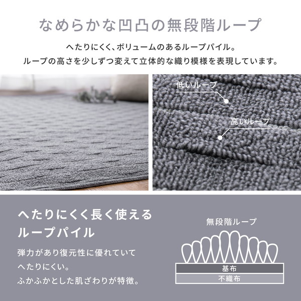 平織引っ敷き メテオ ベージュ 日本の首都間2帖(約176×176糎) 【北海道・沖縄・離島送りとどける不可】