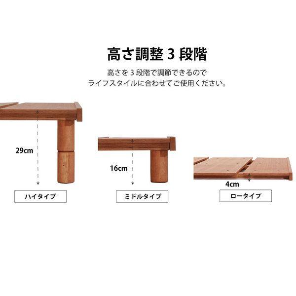 継ぎ脚 頑丈スノコベッド セミダブル 中国製ロールポケットコイルマット付き 組立品 【北海道・沖縄・離島配送不可】_6