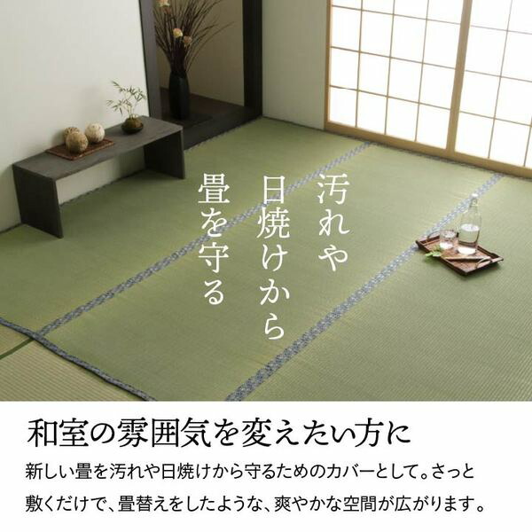 純国産 い草 上敷き 上質ない草で作った カーペット 双目織 江戸間6畳（約261×352cm） 【北海道・沖縄・離島配送不可】_4