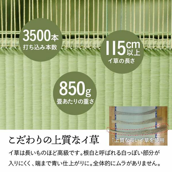 純国産 い草 上敷き 上質ない草で作った カーペット 双目織 江戸間6畳（約261×352cm） 【北海道・沖縄・離島配送不可】_8