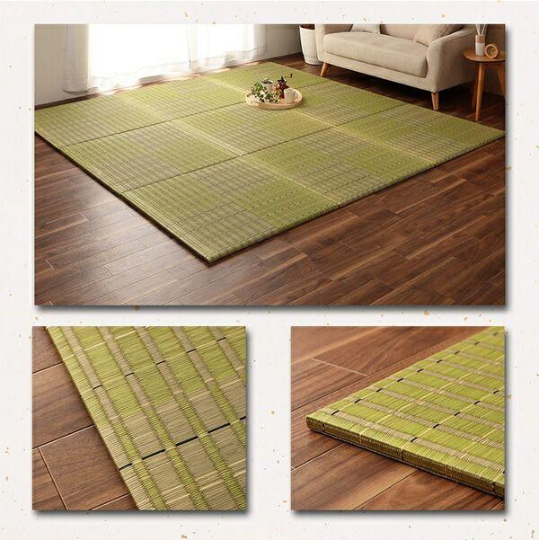 置き畳 社会的単位畳 い草 消臭 抗菌防臭 約82×82糎 4P 4枚組 緑であること 【北海道・沖縄・離島送りとどける不可】