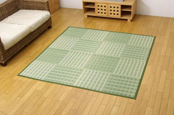 い草花ござ カーペット 『dkピース』 グリーン 江戸間8畳（約348×352cm） 【北海道・沖縄・離島配送不可】_7