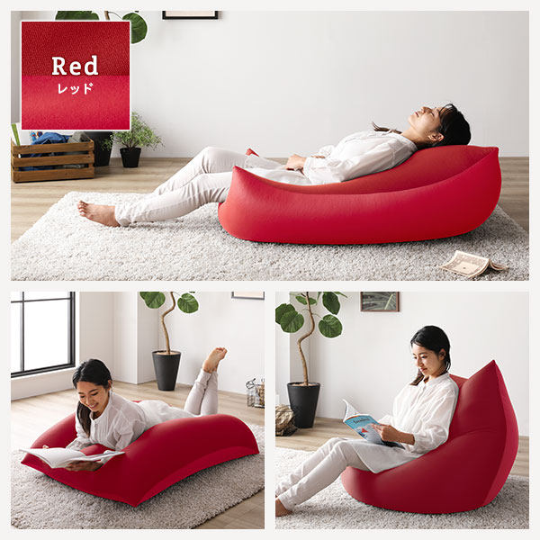 ビーズクッション 110cm×71cm 特大 ブラック×ライトグレー 日本製 吸水 