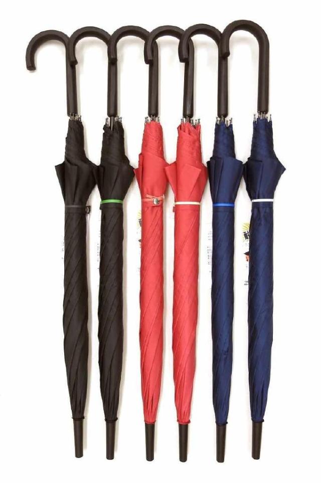 60cm 耐風骨ジャンプ傘 (3色アソート) 〔まとめ買い60本セット