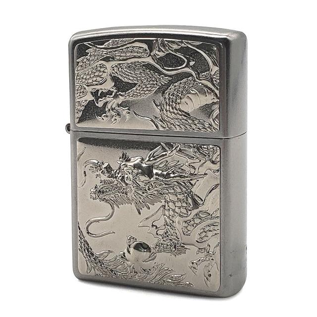 ZIPPO(ジッポー) Z3D-DR NI 立体電鋳板 クロームバレル 3D ドラゴン オイルライター 【北海道・沖縄・離島配送不可】