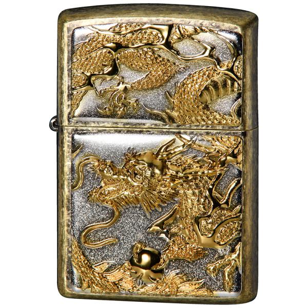 ZIPPO(ジッポー) Z3D-DR SG 立体電鋳板 ブラスバレル 3D ドラゴン オイルライター 【北海道・沖縄・離島配送不可】