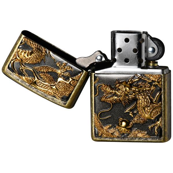 ZIPPO(ジッポー) Z3D-DR BNG 立体電鋳板 ブラスバレル 3D ドラゴン オイルライター 【北海道・沖縄・離島配送不可】_1