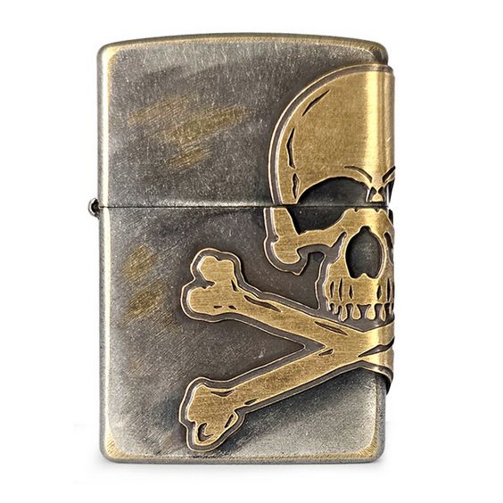 ZIPPO(ジッポー) 2AB-SKULL スカル ドクロ 骸骨 アンティーク オイルライター 【北海道・沖縄・離島配送不可】