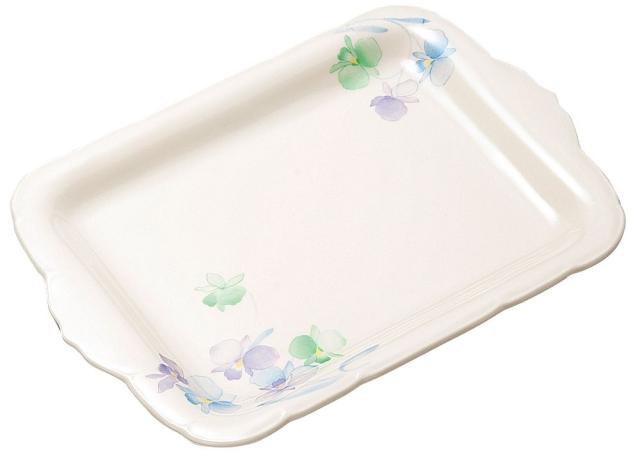 （まとめ買い）エンテック メラミン食器 すみれ 角皿10インチ VO-220 〔×3〕 4,778円