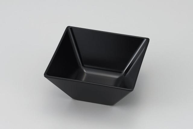 （まとめ買い）エンテック シンプルメラミン食器 黒 スクエアボウル10 SP-10B 〔×5〕 【北海道・沖縄・離島配送不可】