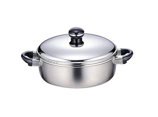 宮崎製作所 オブジェ OJ-8 浅型両手鍋 テーブルポット 25cm(3.7L)