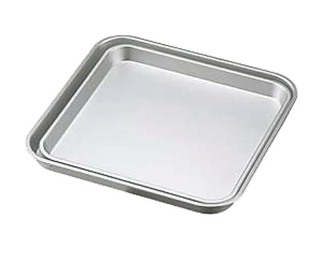 （まとめ買い）中尾アルミ製作所 アルマイト角盆 45cm 〔×3〕 【北海道・沖縄・離島配送不可】