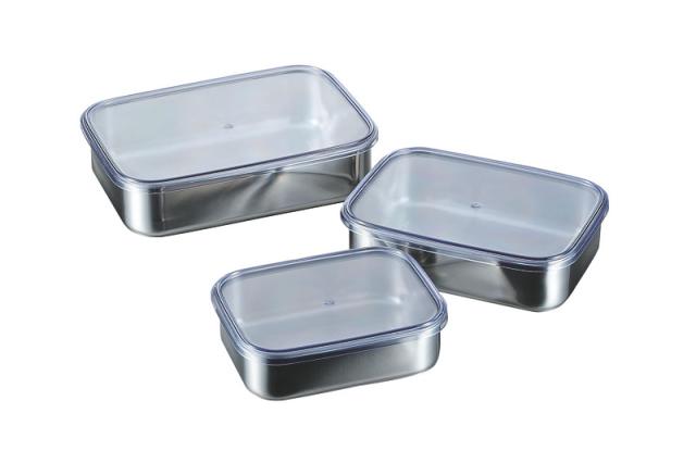 （まとめ買い）寿金属工業 18-8キッチンバット ABS樹脂蓋付 大 〔×3〕 【北海道・沖縄・離島配送不可】