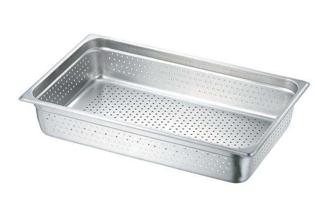 本間製作所 仔犬印 18-8 穴明ホテルパンII 1/1 深さ100mm 段付き 【北海道・沖縄・離島配送不可】