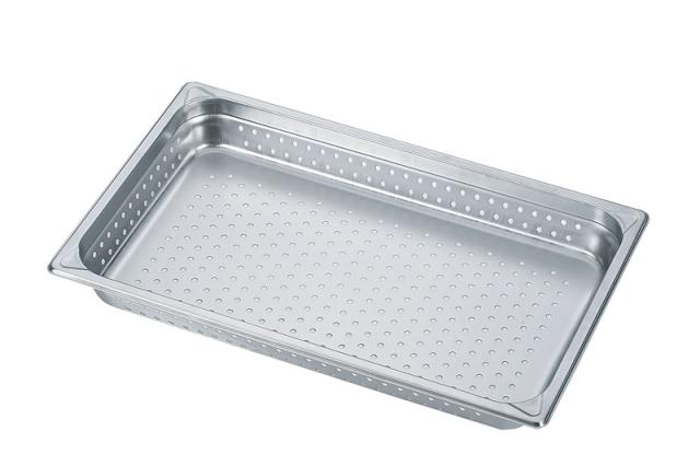 （まとめ買い）カンダ HG 18-8 ホテルパン穴明 1/1 深さ40mm 7001PF 〔×3〕 【北海道・沖縄・離島配送不可】