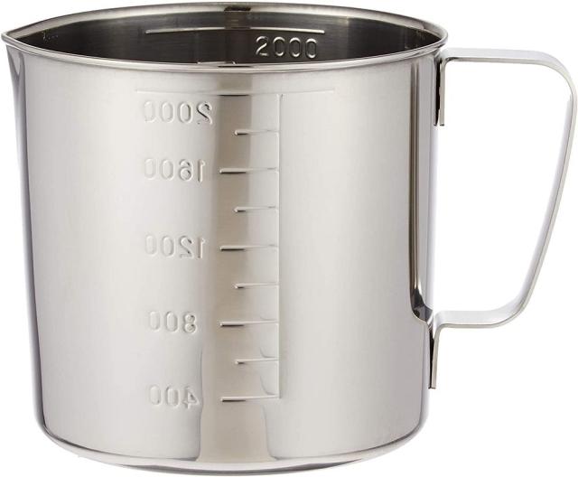 （まとめ買い）赤川器物製作所 AG 18-8口付水マス 計量カップ 2L 〔×3〕 【北海道・沖縄・離島配送不可】
