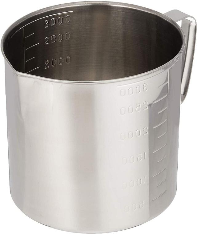 （まとめ買い）赤川器物製作所 AG 18-8口付水マス 計量カップ 3L 〔×3〕 【北海道・沖縄・離島配送不可】