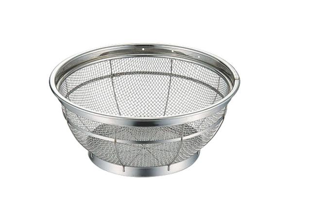 （まとめ買い）本間冬治工業 BK 18-8F型ザル荒目 30cm 〔×3〕 【北海道・沖縄・離島配送不可】