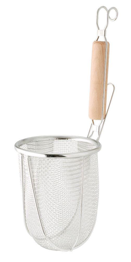 （まとめ買い）本間冬治工業 BK 18-8木柄うどんてぼ 大 〔×3〕 【北海道・沖縄・離島配送不可】