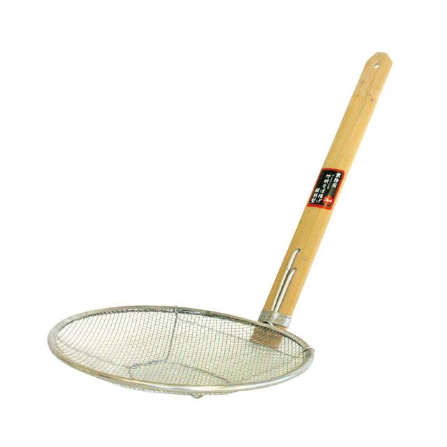（まとめ買い）カンダ SD 18-8竹柄そば揚げ 縦型 27cm 〔×3〕 【北海道・沖縄・離島配送不可】