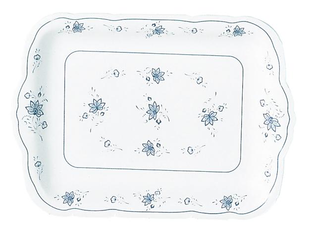 （まとめ買い）エンテック メラミン洋食器 ビューティフラワー 角皿15.2インチ BF-23 〔×3〕 【北海道・沖縄・離島配送不可】